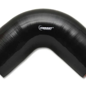 Vibrant 90 Degree Silicone Elbow 3.125in ID x 3.50in Leg Length - Black