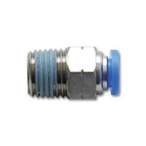 Vibrant Male Straight Pneumatic Vacuum Fitting 1/8in NPT Thread use 3/8in 9.5mm OD tubing