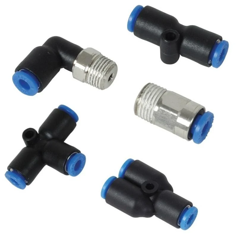 Vibrant Male Straight Pneumatic Vacuum Fitting 1/8in NPT Thread use 3/8in 9.5mm OD tubing