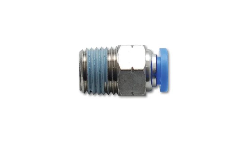 Vibrant Male Straight Pneumatic Vacuum Fitting 1/8in NPT Thread use 3/8in 9.5mm OD tubing