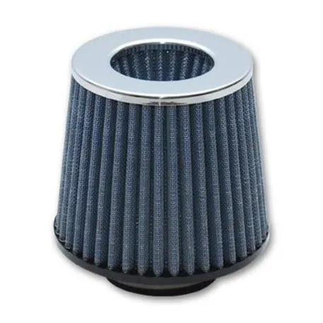 Vibrant Open Funnel Perf Air Filter (5in Cone O.D. x 5in Tall x 2.75in inlet I.D.) Chrome Filter Cap