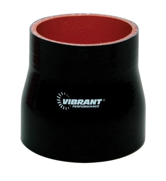 Vibrant 4 Ply Aramid Reducer Coupling 1.75in Inlet x 1.25 Outlet x 3in Length - Black