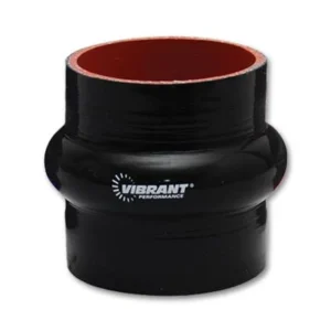 Vibrant 4 Ply Reinforced Silicone Hump Hose Connector - 1.5in I.D. x 3in long (BLACK)
