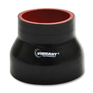 Vibrant Silicone Reducer Coupler 3.00in ID x 2.375in ID x 3.00in Long - Black