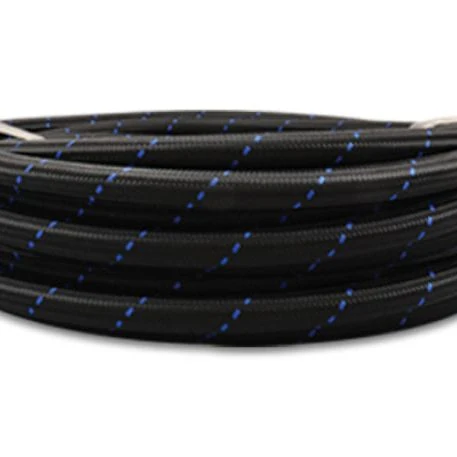 Vibrant -12 Two-Tone Black/Blue Nylon Braided Flex Hose (20 foot roll)
