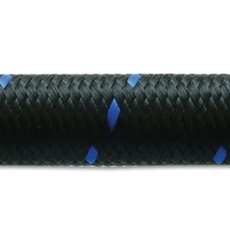 Vibrant -12 Two-Tone Black/Blue Nylon Braided Flex Hose (20 foot roll)