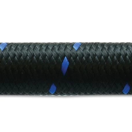 Vibrant -12 Two-Tone Black/Blue Nylon Braided Flex Hose (20 foot roll)