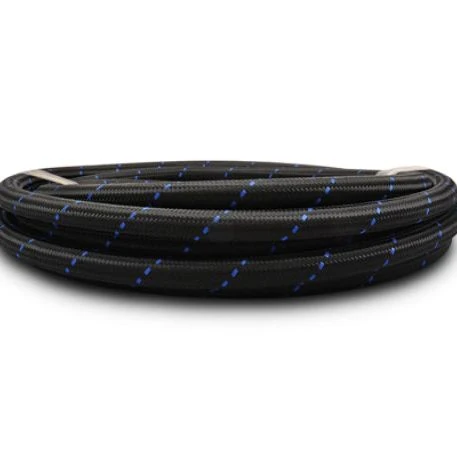 Vibrant -12 Two-Tone Black/Blue Nylon Braided Flex Hose (20 foot roll)