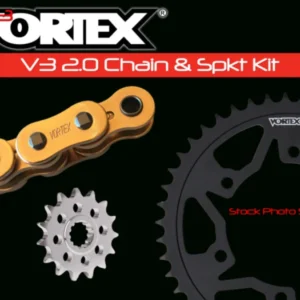 Vortex Racing V3 2.0 Chain and Sprocket Kit 2910-16,435CS-43,G525SX3-114- Gold