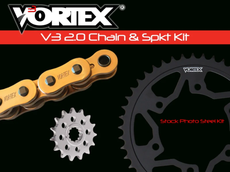 Vortex Racing V3 2.0 Chain and Sprocket Kit 3283-16,452AS-43,G520SX3-112- Gold
