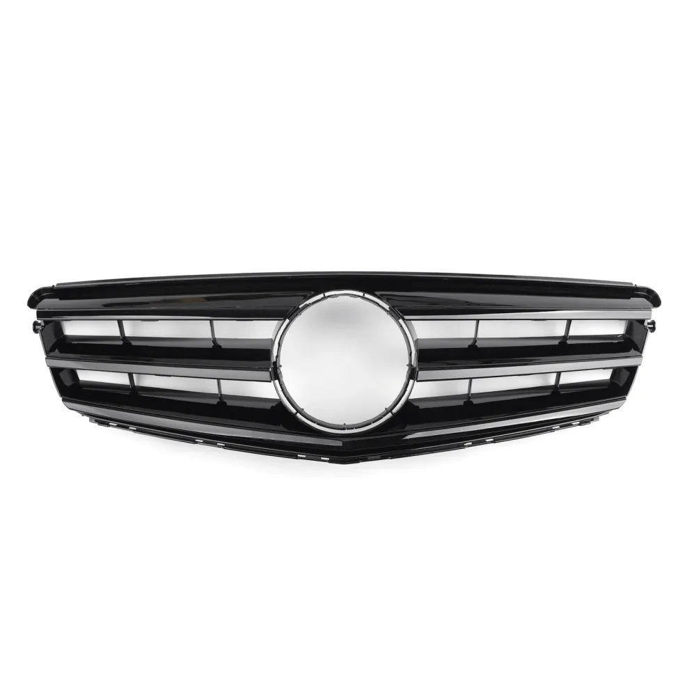 W204 2008-2014 Benz C-Klasse med LED-emblem C300/C350 Sort støtfangergrill foran Generisk