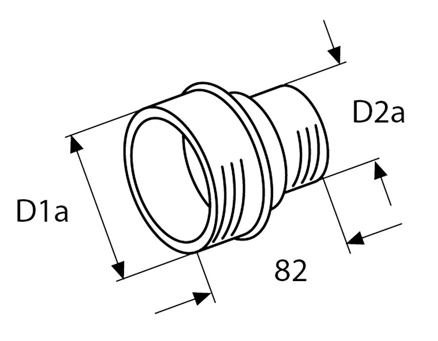 Webasto Adapter kun avgreningsrør Ø80/55mm