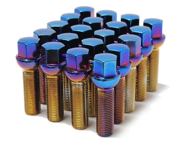 Wheel Mate Mevius Lug Bolt Set 20 - Chrome Neon 14x1.50 27mm Cone 60 DEG TAP