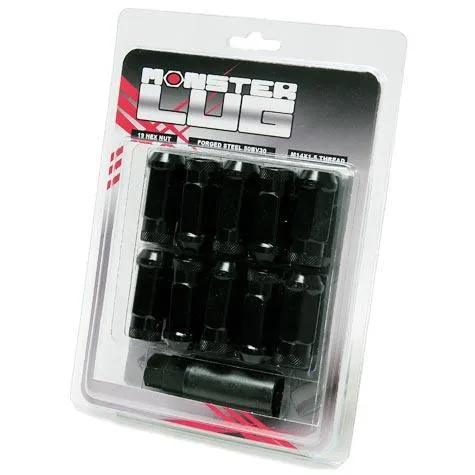 Wheel Mate Monster Locking Lug Nut Set 4 - Black 14x1.50