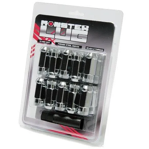 Wheel Mate Monster Locking Lug Nut Set 4 - Chrome 14x1.50