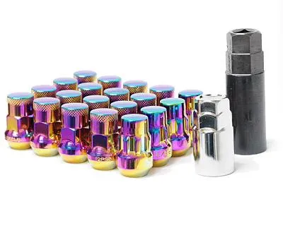 Wheel Mate Muteki SR35 Close End Lug Nuts w/ Lock Set - Black 12x1.50 35mm