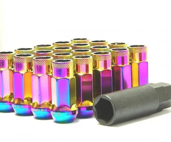 Wheel Mate Muteki SR48 Open End Locking Lug Nut Set 4 - Blue 12x1.25 48mm