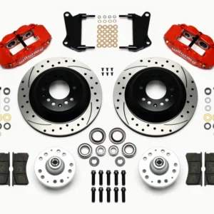 Wilwood Narrow Superlite 6R Front Hub & 1PC Rtr Kit 12.88in Drilled -Red 67-69 Camaro 64-72 Nova