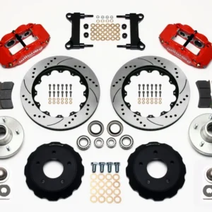 Wilwood Narrow Superlite 6R Front Hub Kit 14.00in Drill Red Chevy C-10 60-87 CPP Drop Spindle
