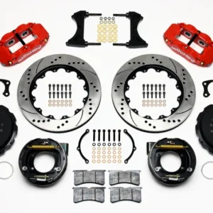 Wilwood Narrow Superlite 4R Rear P-Brk Kit 14.00in Drill Red New Big Ford 2.50in Offset
