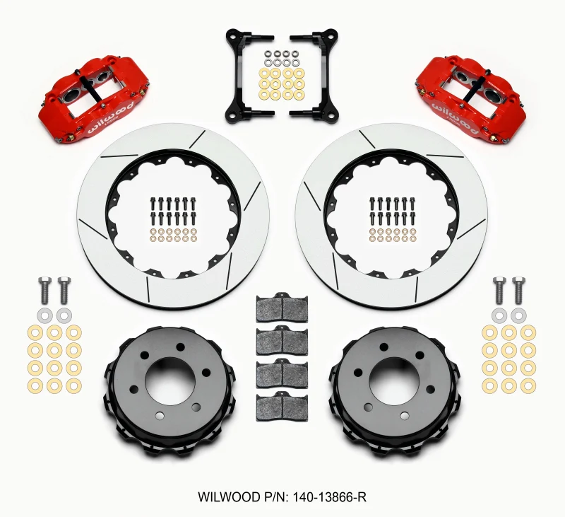 Wilwood Narrow Superlite 4R RearTruck Kit 14.25in Red 2012-Up Ford F150 (6 lug)