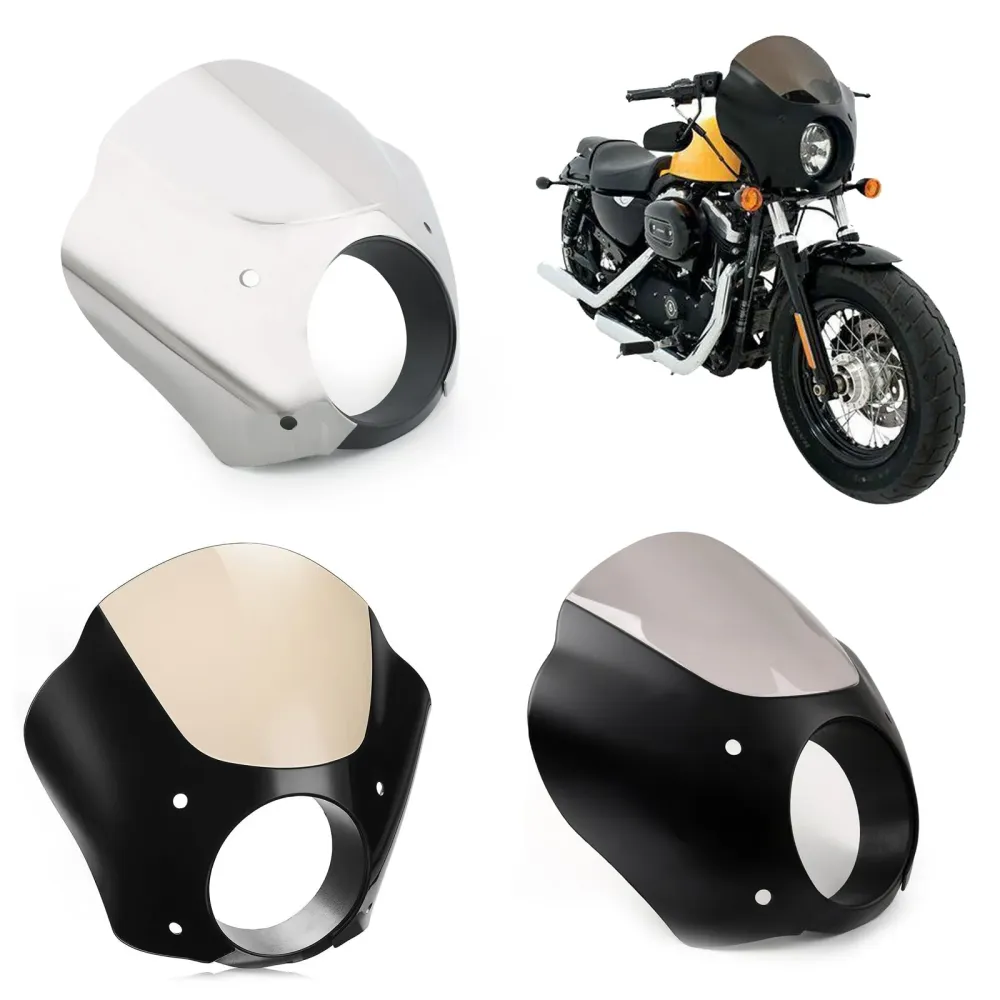 Windshield Cafe Racer Windscreen Fairing Harley Sportster XL 883 1200, 3 farger generisk