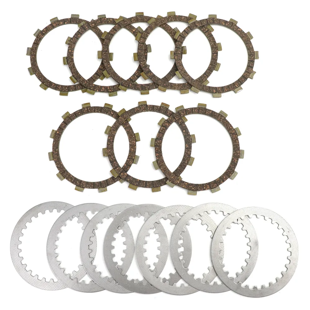 Yamaha TT500 SR400 SR400SP SR500 Clutchsett Stål & Friksjonsplater 5Y1-16321-00 583-16321-00 8 360-16325-00 7 Generisk