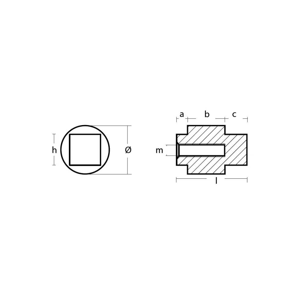 Yamaha veivhus sylinder anode, 80 til 300 hk, 67F-11325-00 eller 67F1132500