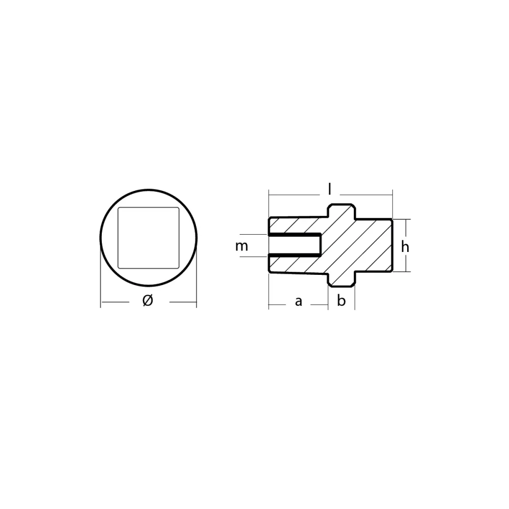 Yamaha veivhus Sylinder anode, 75 til 350 hk, 67F-11325-01 / 67F113250100