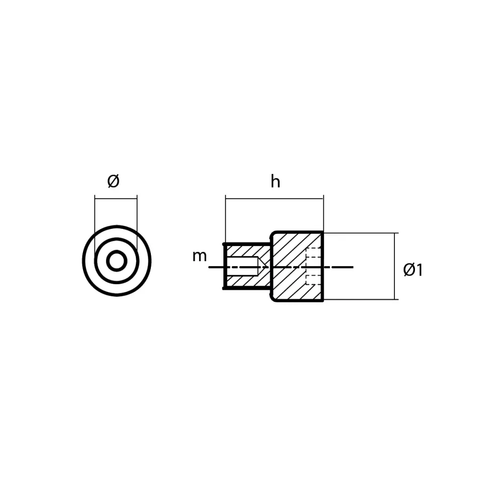 Yamaha Vevhus Cylinder Anode, 75-250 hk, 68V-11325-02
