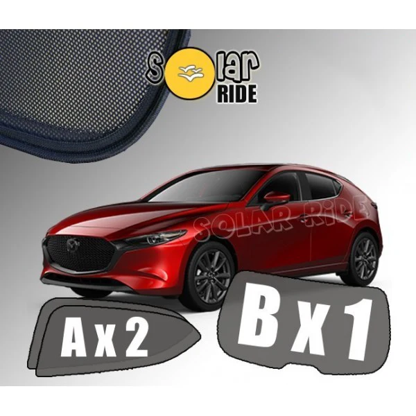 Solskjerm Mazda 3 Hatchback IV (2019-) (3 stk)