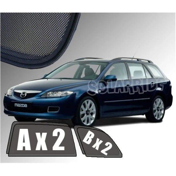 Solskjerm Mazda 6 (GG/GY) Stasjonsvogn I (2002-2007) (4 stk)