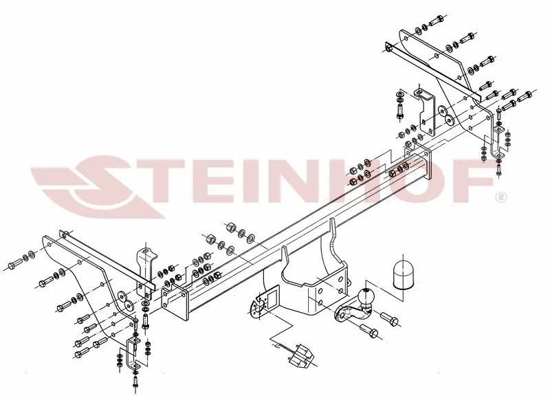 Tilhengerfeste Mazda BT-50 Pickup (4WD) eksl. model step (2007-2011) – fastmontert | Steinhof