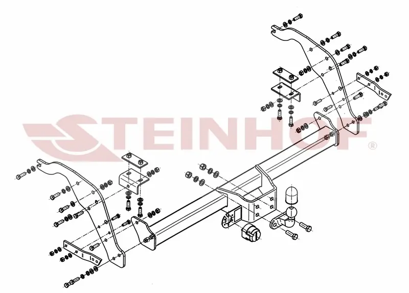 Tilhengerfeste Mazda BT-50 Pickup (bumper step) (2012-) – fastmontert | Steinhof