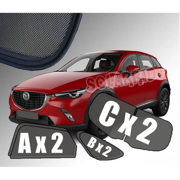 Solskjerm Mazda CX-3 (2015-2021) (6 stk)