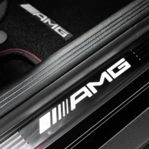 Dørbeskytter Mercedes AMG LED lighting Black Edition – Rustfritt stål | Mercedes OEM