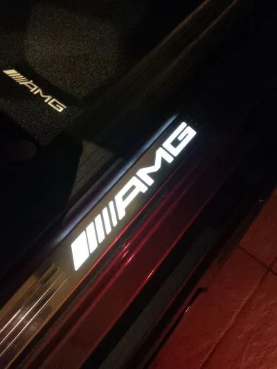 Dørbeskytter Mercedes AMG LED lighting Black Edition – Rustfritt stål | Mercedes OEM