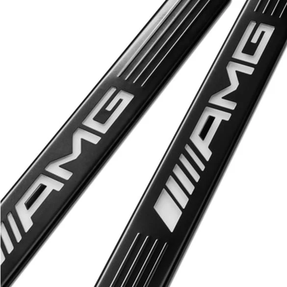 Dørbeskytter Mercedes AMG LED lighting Black Edition – Rustfritt stål | Mercedes OEM