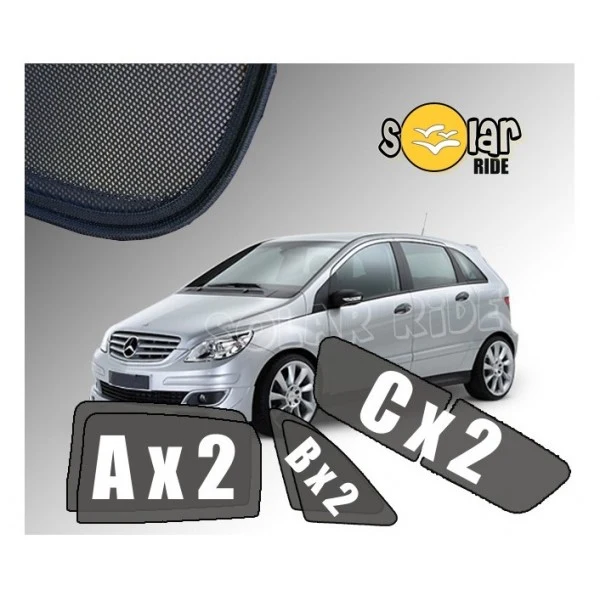 Solskjerm Mercedes B-Klasse (W245) (2005-2011) (6 stk)