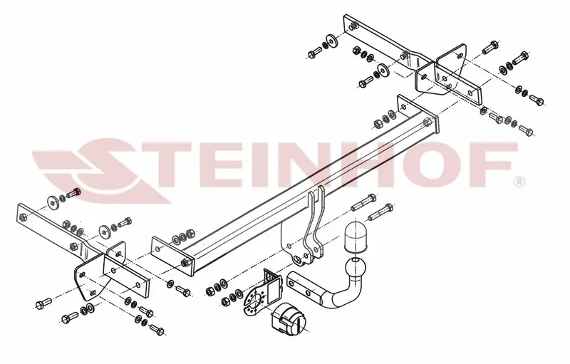 Tilhengerfeste Mercedes W 245 B-Klasse (2005-2011) – fastmontert | Steinhof