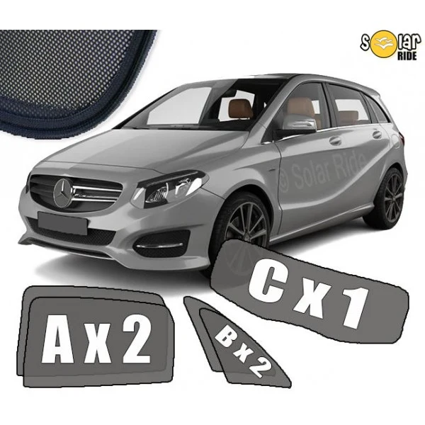 Solskjerm Mercedes B-Klasse (W246) (2011-2018) (5 stk)