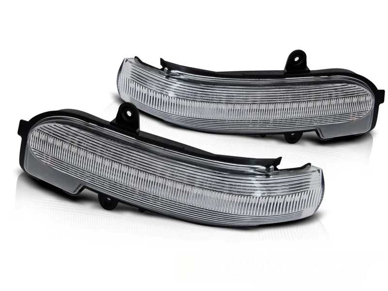 Blinklys Mercedes C-Klasse CL203 00-04 Sportcoupe - Sekvensiell LED Hvit Speil