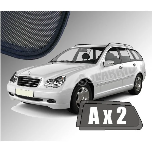 Solskjerm Mercedes C (S203) Stasjonsvogn (2000-2007) (2 stk)