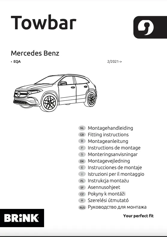 Tilhengerfeste Mercedes EQA (H243) (2021-) – Avtagbart | Brink