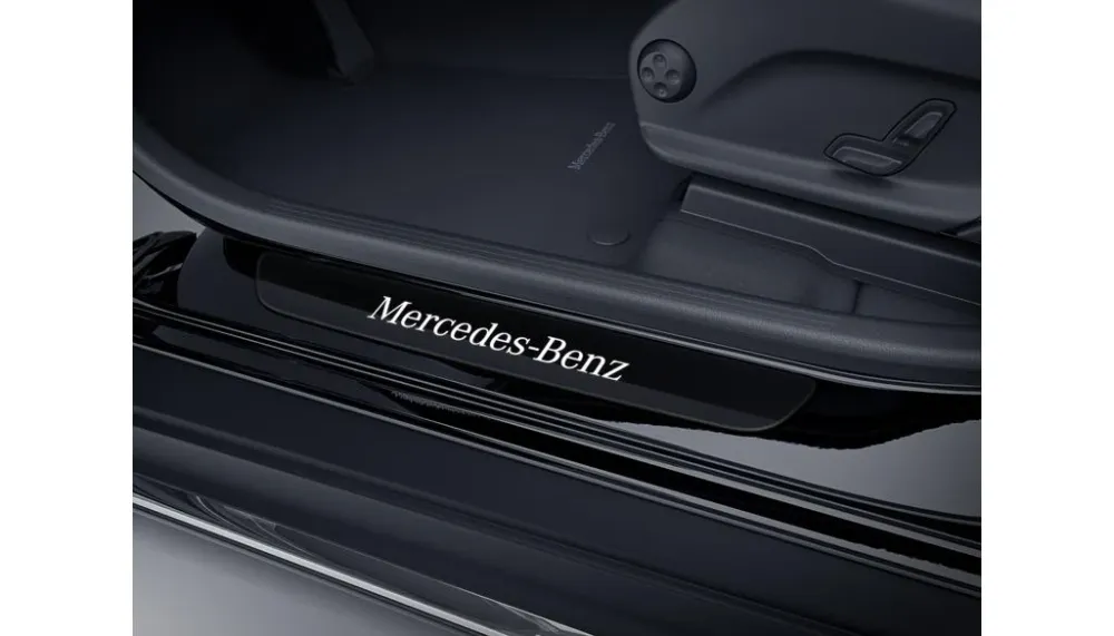 Dørbeskytter Mercedes EQC / Ben GLC (C253 X253) LED lighting Black Edition – rustfritt stål/aluminium | Mercedes OEM
