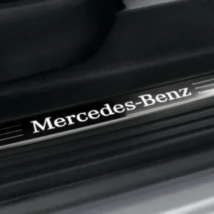 Dørbeskytter Mercedes LED lighting Black Edition – Rustfritt stål | Mercedes OEM