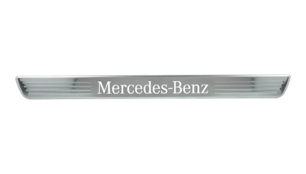 Dørbeskytter Mercedes LED lighting Silver Edition – Rustfritt stål | Mercedes OEM