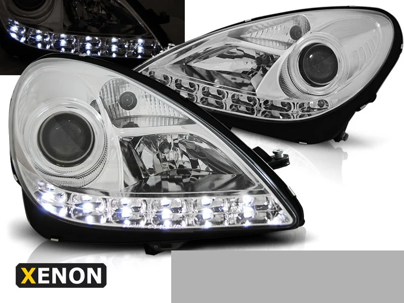 Frontlykter Mercedes SLK R171 (2004–2011) Xenon Daylight Krom - LPMEE2