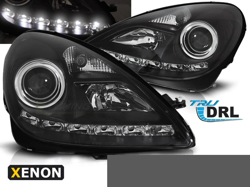 Frontlykter Mercedes SLK R171 (2004–2011) Xenon DRL Svart - LPMEE5