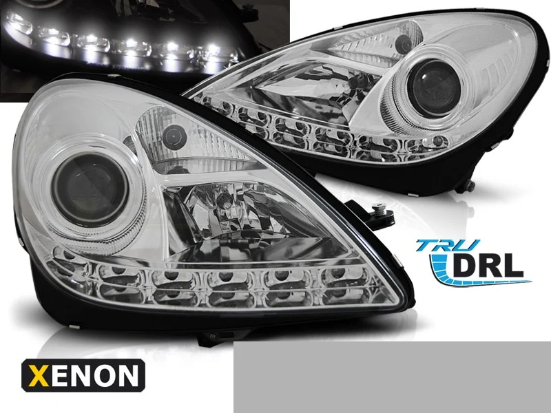 Frontlykter Mercedes SLK R171 (2004–2011) Xenon DRL Krom - LPMEE4